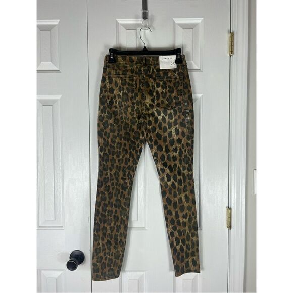 NWT Pacsun Womens Leopard Midi Rise Skinniest Jeans Size 25 - Picture 4 of 6